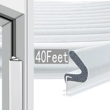 40 Feet Weather Stripping Door Seal for Large Gap and Easy Installation White