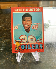 Topps 1971 Ken Houston #113 Houston Oilers Base Set Football Card AFL VG