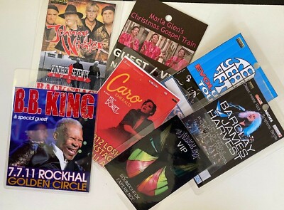 7 orig. Backstagepässe BB KING, JOHNNY WINTER uva