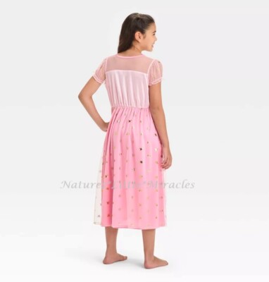 Wicked Nightgown Girls Pajamas Size 4- 8 Pink Glinda Costume Gown