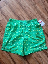 Nike Swim Shorts Trunks Swoosh Ombre AOP NESSD516-380 Electric Algae Green Large