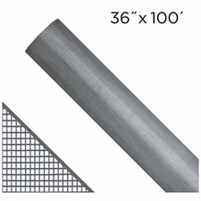Saint-Gobain ADFORS FCS8801-M Fiberglass Window Screen, Gray, 36 In. x 100 Ft. -