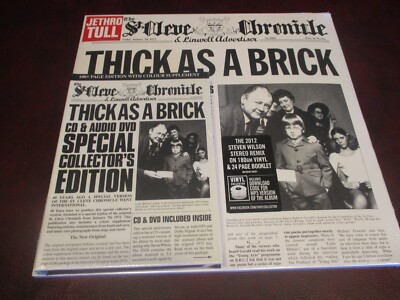 JETHRO TULL THICK AS A BRICK 180 GRAM STEVEN WILSON 40TH ANNIVERSARY LP ...
