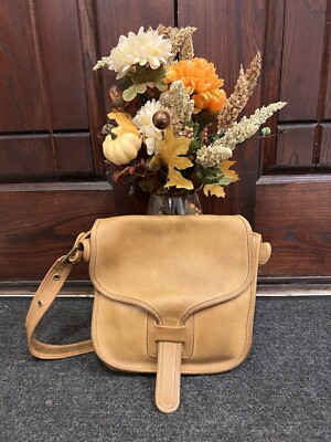 Vintage Coach Bag Courier Bonnie Cashin Cognac Tan Brown 748 8681 Rare NYC USA