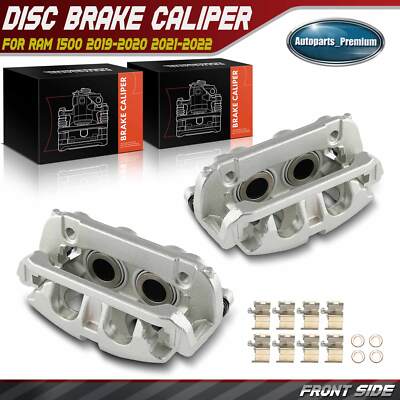 Pair Front Brake Calipers w/ Bracket for Ram 1500 2019 2020 2021 2022 2023 2024
