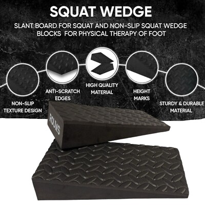 Squat Wedge Block - Fußkeil Für Kniebeugen & Wadenstreckung 29x15x10cm