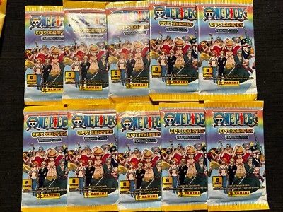 LOT PANINI 10 PACKETS POCHETTES BOOSTER TRADING CARD ONE PIECE EPIC JOURNEY - Photo 1/2