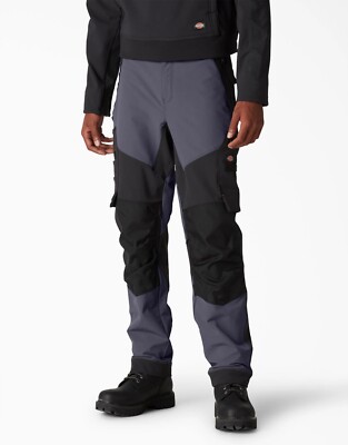 Dickies Herren Hose Technical Flex, Arbeitshose mit Cargotaschen, grau