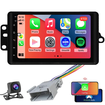QLED Radio for 2003-06 Silverado Tahoe GMC Siera,CarPlay Android Auto Ready SWC