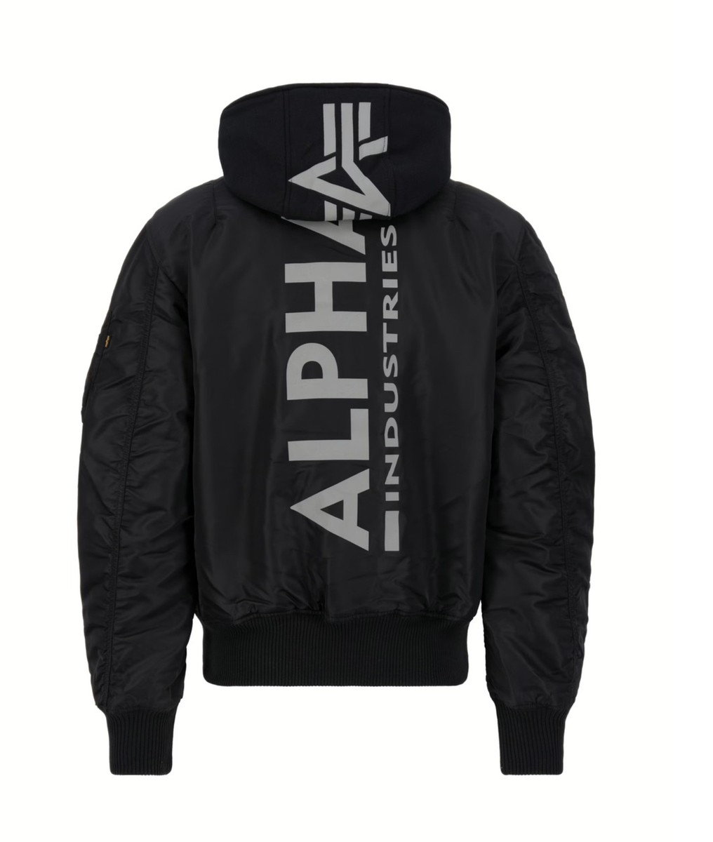 Alpha Industries MA Kapuzen Bomberjacke Slim Fit (schwarz) - Main Image