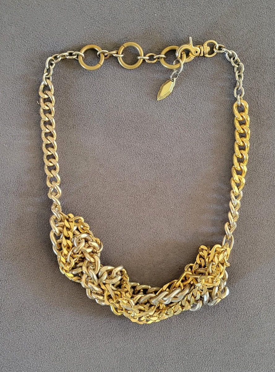 Soo Ihn Kim Gold Tone Statement Necklace | eBay
