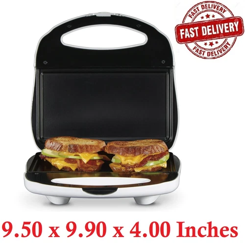 Proctor Silex Sandwich Maker, Nonstick Surface, White, Model 25401P