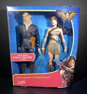 New 2 Pack Dc Comics Wonder Women With Exclusive Steve Trevor Action Figure