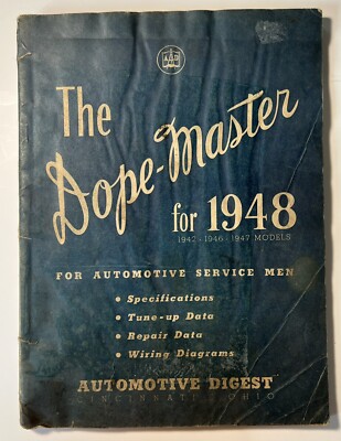 The Dope-Master for 1948 Automotive Service 4 MEN All Makes Ads 