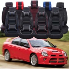 Full Set Car 5 Seat Covers Front Rear Cushion Leather For Dodge Neon 1995-2020