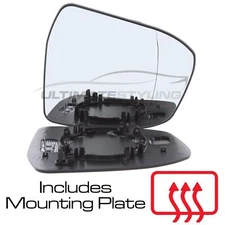 Wing Mirror Glass Ford Focus Mk3 2011-2018 Heated Aspherical Passenger Side Left
