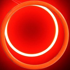 2x Super Bright Red Cob Led Car Truck Angel Eyes Halo Ring Light 9-24v 40-140mm