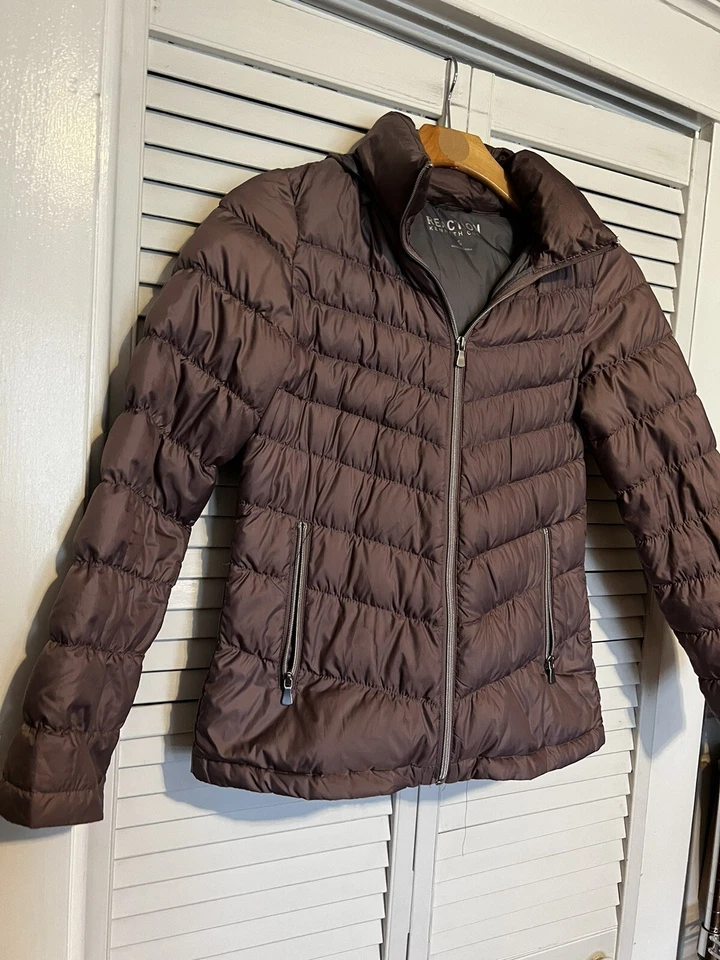 KENNETH COLE Size S Small Jacket Coat Puffer Full Zip Duck Down Filling Hooded - Image 2 of 4