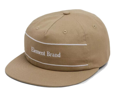 Men's Element Alder Khaki Strapback Peaked Cap. One Size. NWT, RRP $35.99.