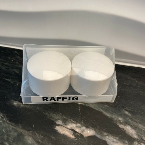 2 packs New IKEA RAFFIG Bracket Finials 1 Pair Curtain Rod Screw End