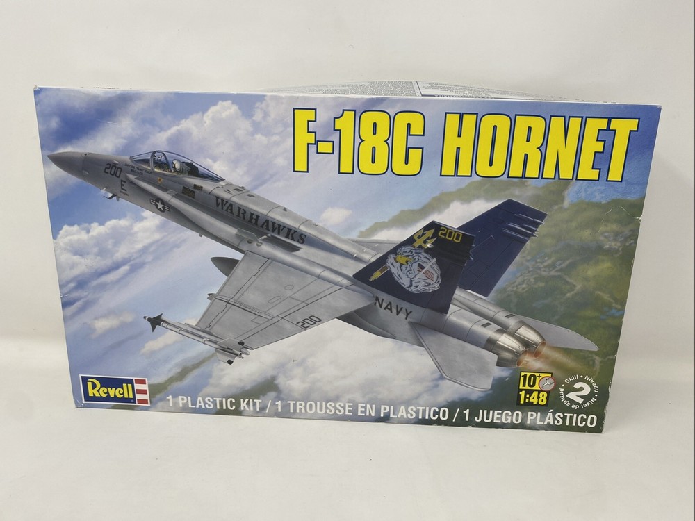 Revell F-18C F/A-18C Hornet 1/48 Warhawks Partially Assembled No Instructions Revell F-18C F/A-18C Hornet 1/48 Warhawks Partially Assembled No Instructions