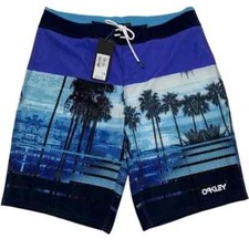 OAKLEY CALIFORNIA BOARDSHORT 21" FATHOM PALM TREES, MEN'S SZ 34, 36 - NEWW/TAGS 