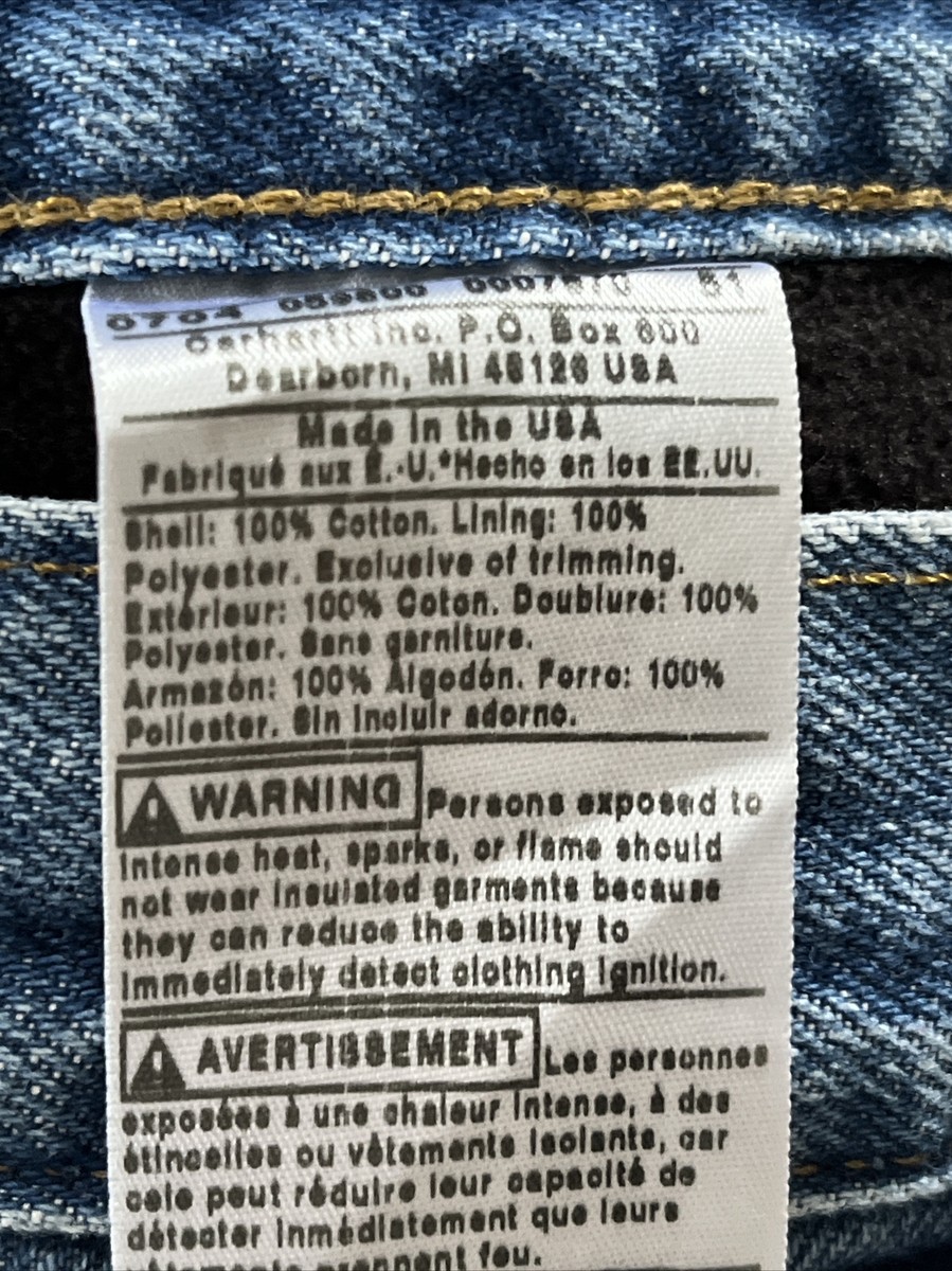 その他 Made in USA Vintage Made In USA Carhartt Jeans Lined Excellent! 39x30 Actual
