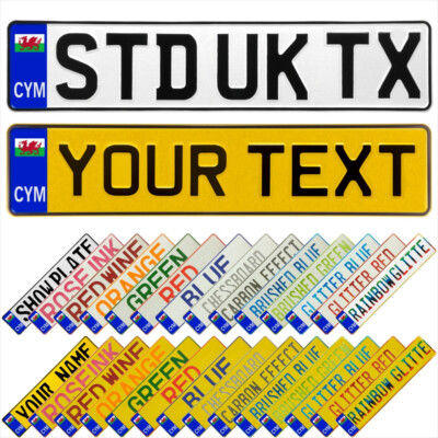 CYM Wales Abzeichen gepresstes Metall Nummernschilder Replik individuell Show Trucker Name