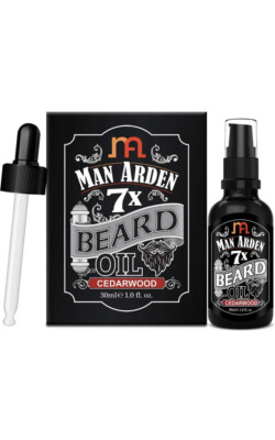 Man Arden 7X Beard Oil 30ml (Cedarwood) - 7 Premium Oils For Beard Growth
