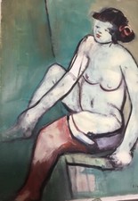 🌈  Sigfrido Oliva (19 febb.1942 ) Olio su tela raro anni 60 No Gentilini-Chia