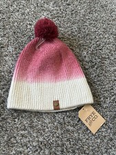 Frye And Co Pom Beanie Hat Sueded Rosewood NWT Dip Dye OSFM