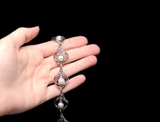 Israel Designer Hagit Gorali 925 Silver bracelet with Pearls