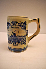 Vintage Heineken Blau Delft Bierkrug Stein Keramik Geschenk Holland