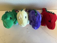 Puffkins Collection DINO'S Dinky, Drake, Pickles, Danny With Tags