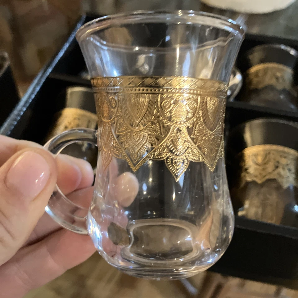 Juego de 6 vasos de té turcos nuevos en caja Foto 2 de 4