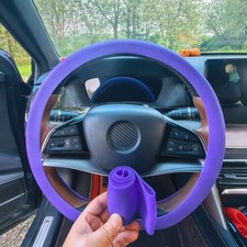 Silicone Steering Wheel Cover Gel Steering Wheel Universal Size Cover Purple