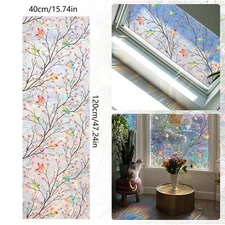 Window Privacy Film Rainbow Window Sticker 3D Static Stained Glass Cling Tint