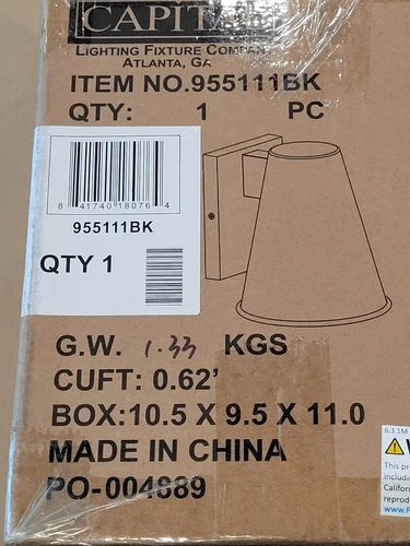 Capital Lighting 955111BK Yardley - 1 Light Outdoor Wall Lantern-8 Inch Tall and - Picture 2 of 3