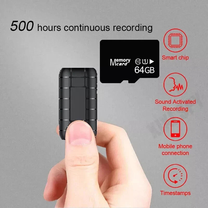 Mini Activated Spy Audio Recorder Voice Office Listening Device 500 Hours 64GB - Image 2 of 4