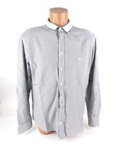 Camel Herren Hemd Gr. L Regular Fit langarm Blau gestreift Freizeithemd (17421)