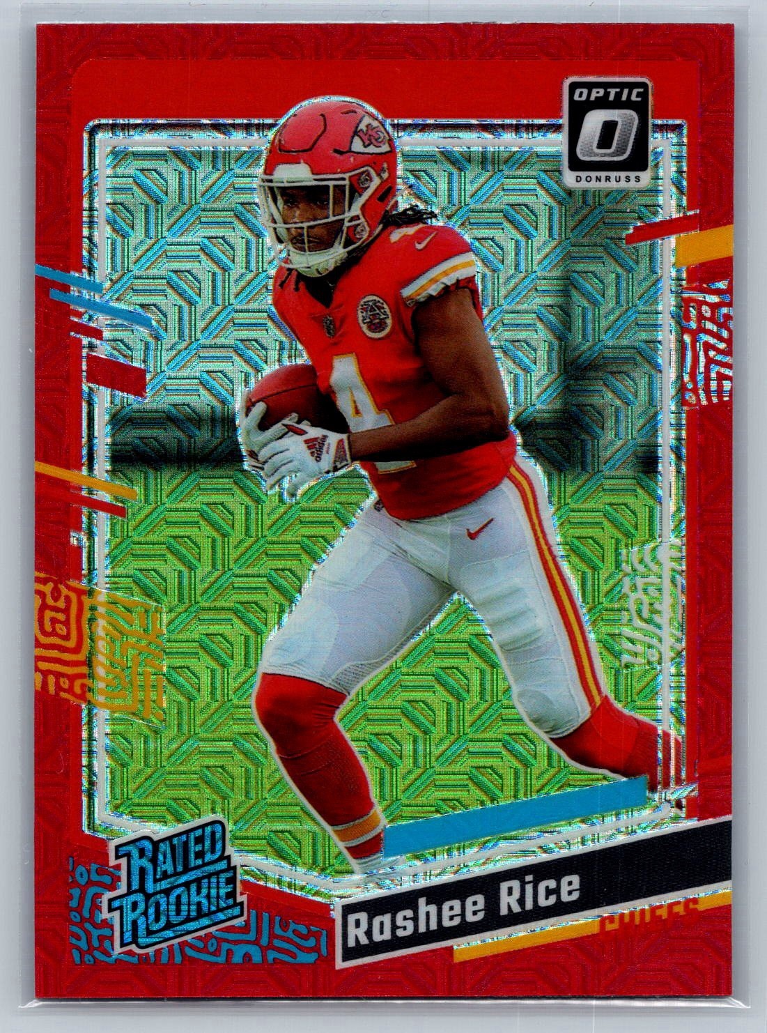 RASHEE RICE RED MOJO PRIZM RATED ROOKIE 2023 DONRUSS Optic CARD 257