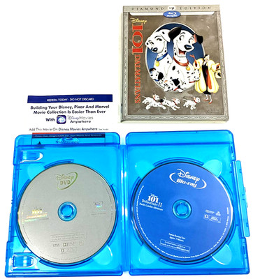 101 Dalmatians (Animated) (Blu-ray. Diamond Edition, VG)