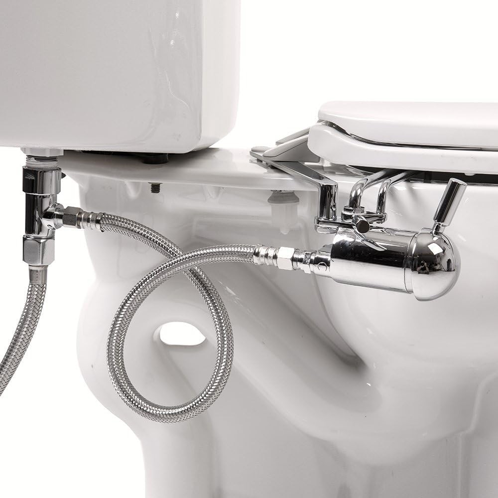 GoBidet 2003C ALL METAL Bidet Attachment in Beautiful Chromed Finish Silver 