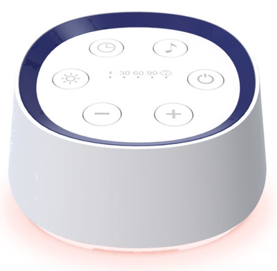 Máquina de Ruido Blanco Portátil, 30 Sonidos, Luz Nocturna, Sensor de Llanto