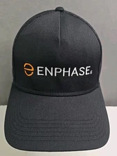 Enphase hat black snapback mesh back cap