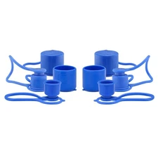 MEASUREMAN Blue Dust Caps Plugs for 1/2 Flat Face Hydraulic Quick Connect