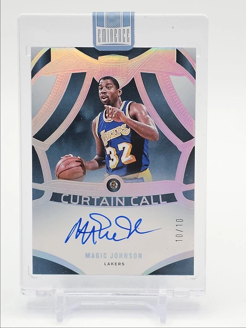 Panini Magic Johnson Basketball Autographed Sports Trading Cards