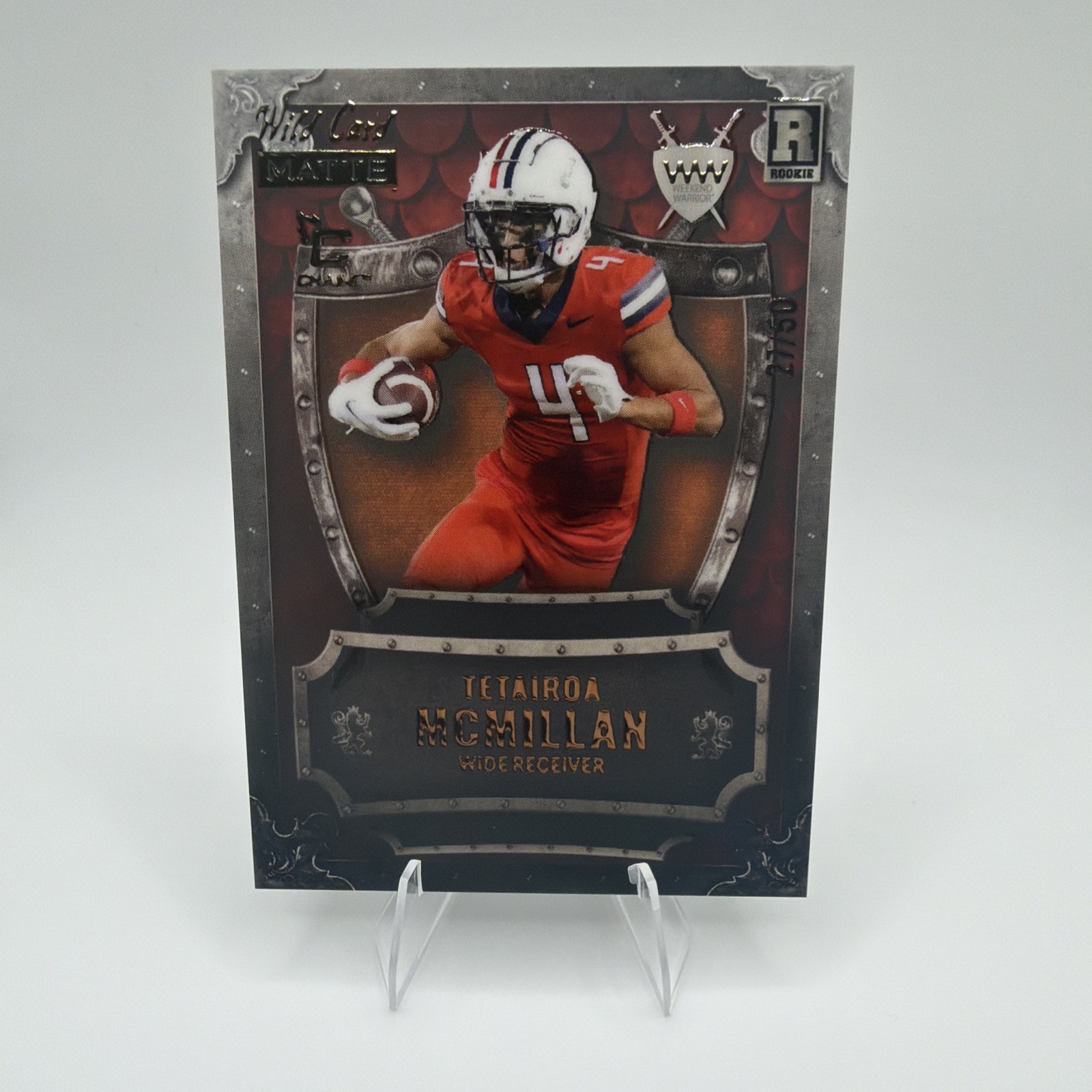 Wild Card Weekend Warrior 2025 Tetairoa McMillan Rookie Matte 27/50 WW-TM