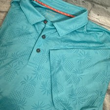 Tommy Bahama IslandZone Polo Shirt Mens 2XLT Performance Stretch Golf Pineapple