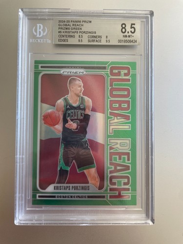 Kristaps Porzingis [Green] #5 2024 Panini Prizm Global Reach card